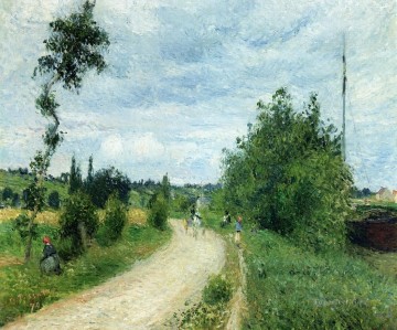 the auvers road pontoise 1879 Camille Pissarro scenery Oil Paintings